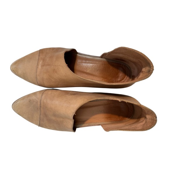Free People Royale Flat Tan Leather Pointed Toe Slip On Shoes EU 38 US 7.5 - Picture 4 of 10